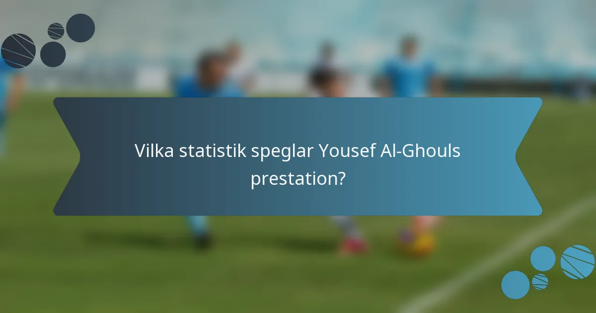 Vilka statistik speglar Yousef Al-Ghouls prestation?